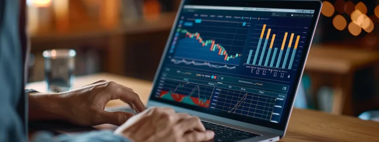 an individual working on a laptop with various on-page seo tools displayed on the screen.